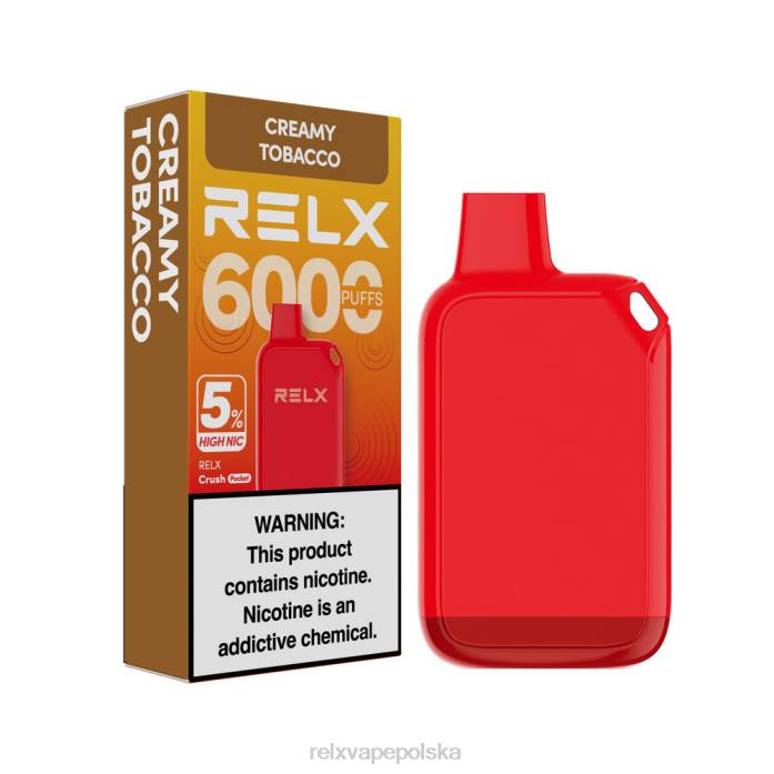 RELX Crush Pocket 6000 5% wysoki nic kremowy tytoń 848L28 - Relx Rabat