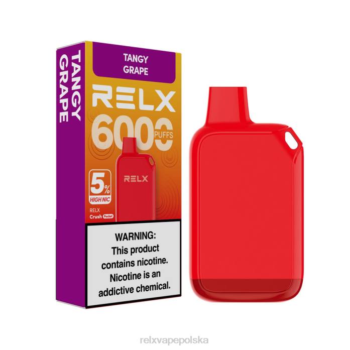 RELX Crush Pocket 6000 5% wysoki nic pikantne winogrono 848L27 - Relx Cigareta Cena