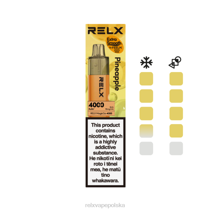RELX MagicGo 4000 jednorazowych waporyzatorów ananas 848L1 - Relx Vape Polska