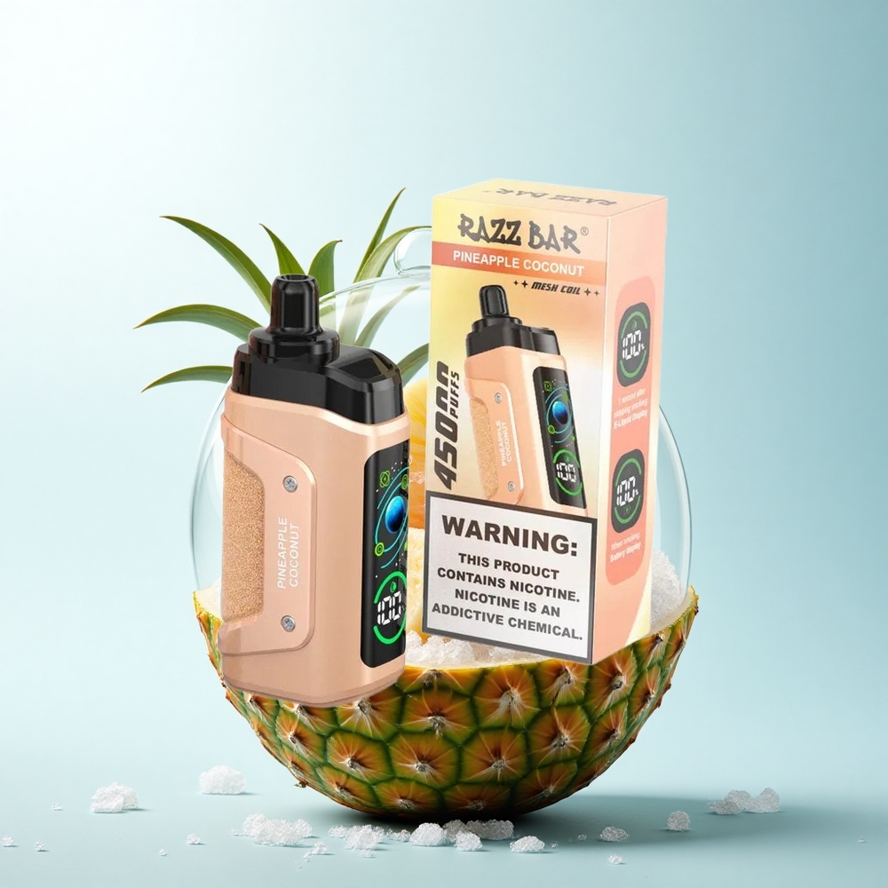 Razz Bar 45000 Puffs Ananas Kokos 1.0 Ohm 20 mg/ml Nikotyna