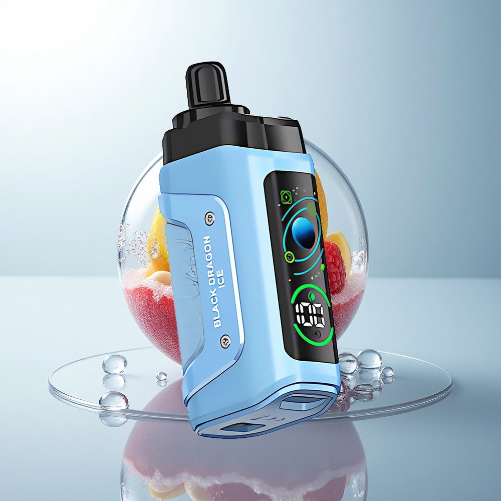 Razz Bar 45000 Puffs Czarny Smok Lód - 20 mg nikotyny, 650 mAh, Typ-C