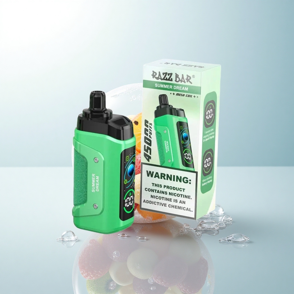 Razz Bar 45000 Puffs Letni Sen 20 mg Nikotyny Typ-C