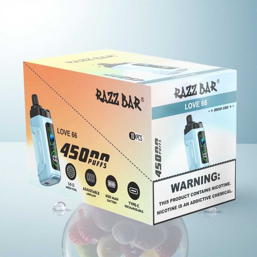 Razz Bar 45000 Puffs Miłość 66 20 mg nikotyny Typ-C