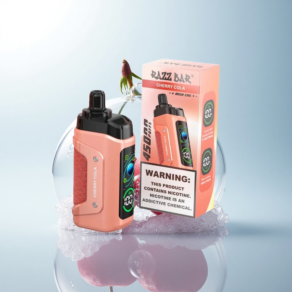 Razz Bar 45000 Puffs Wiśniowa Cola z Nikotyną 20 mg/ml i Baterią 650 mAh