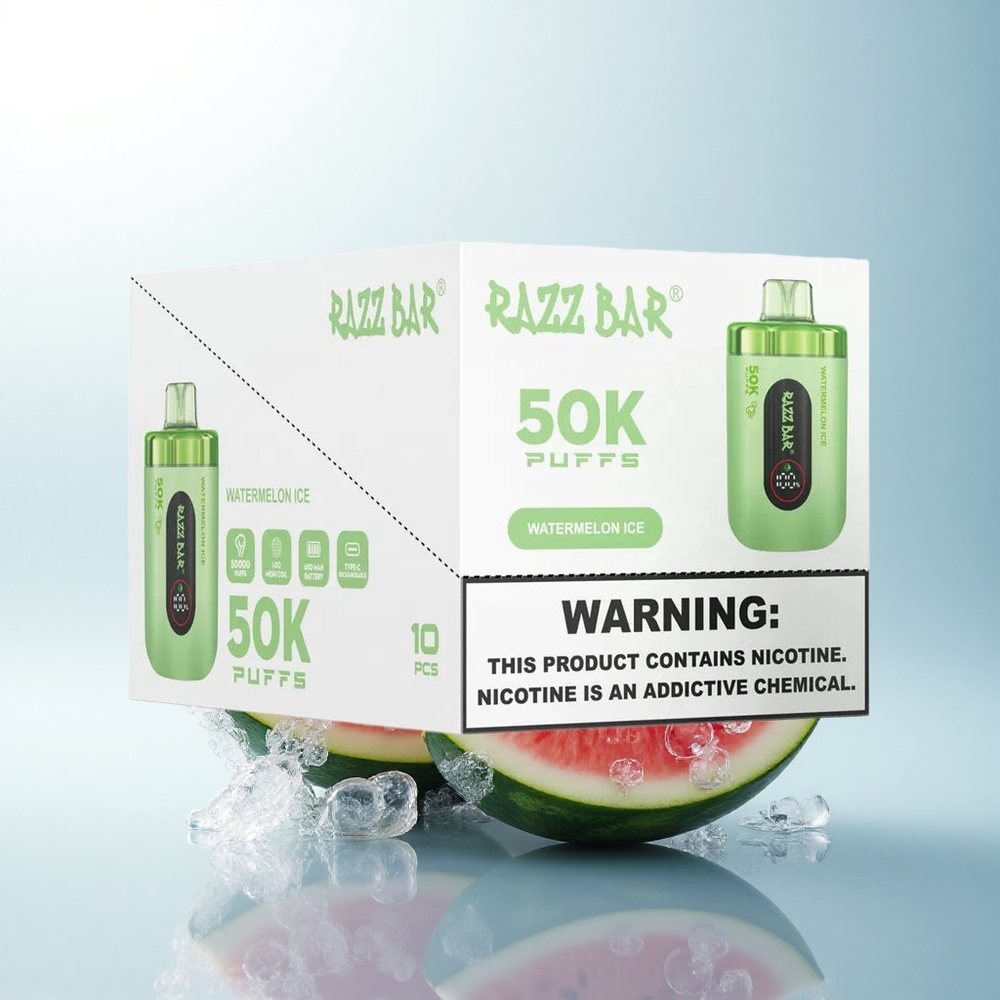 Razz Bar 50K Puffs Arbuzowy Lód 1.0 Ohm 650 mAh