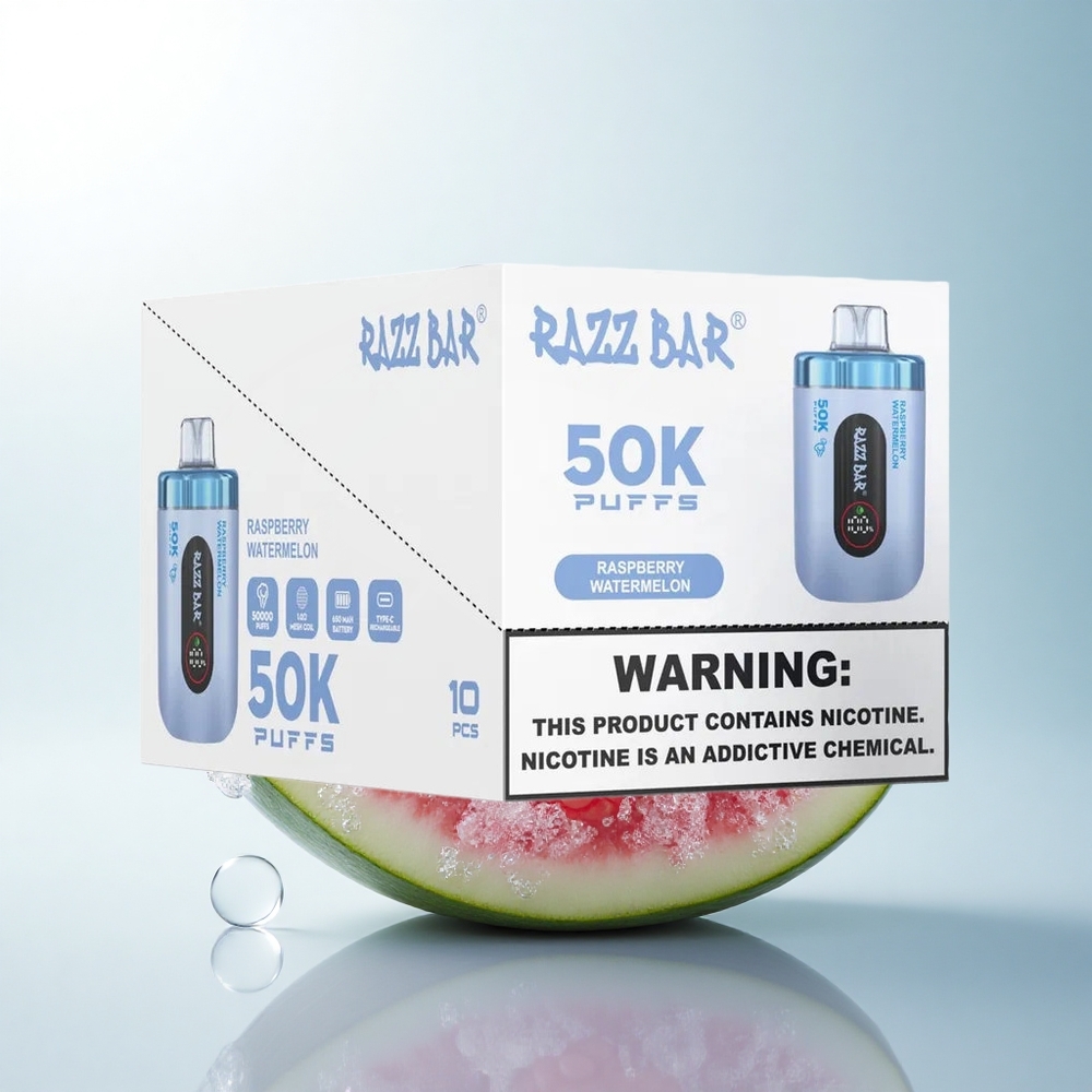 Razz Bar 50K Puffs Malinowy Arbuz 2% Nikotyna 650mAh