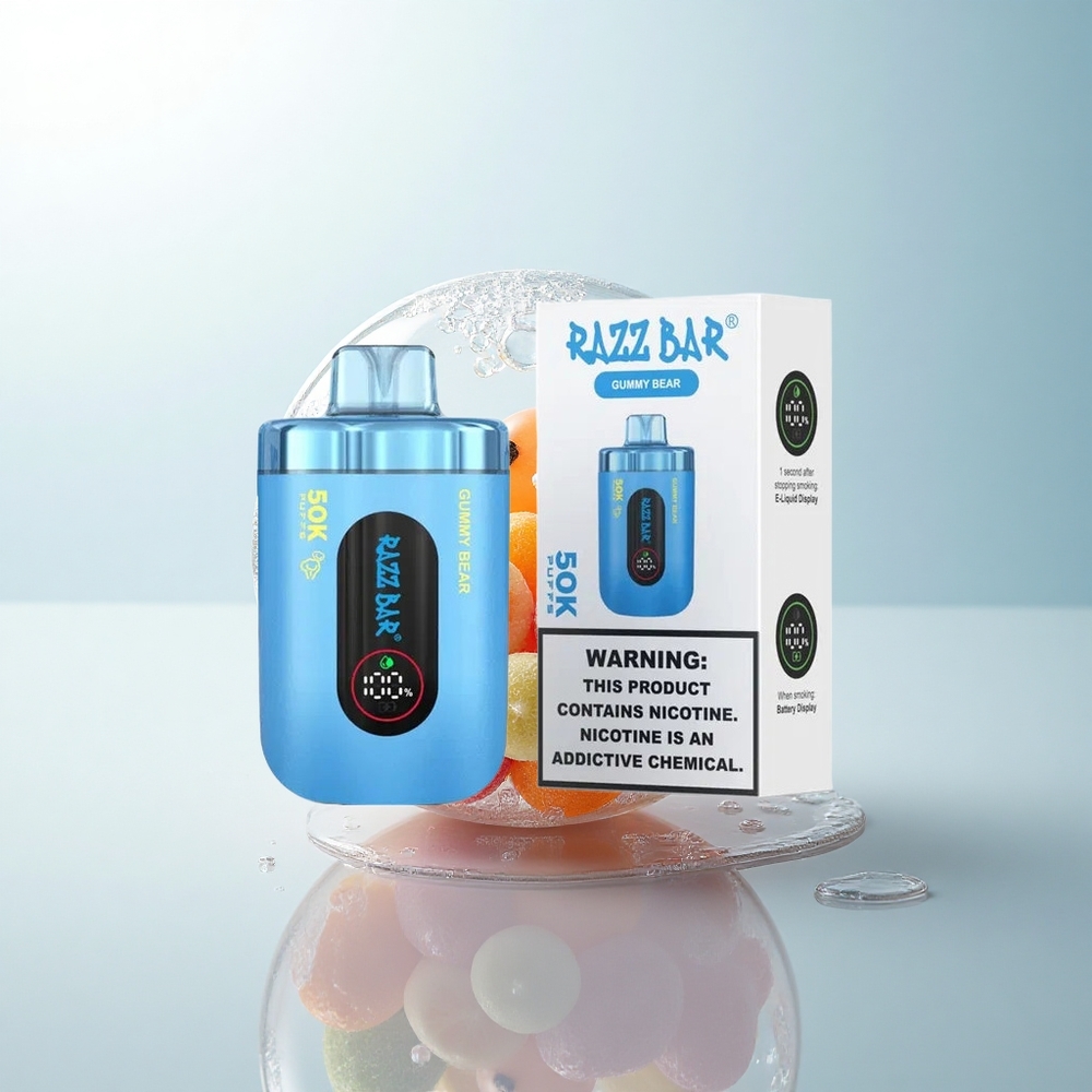 Razz Bar 50K Puffs Mięciutki Miś Rechargeable 650mAh Nikotyna 2%