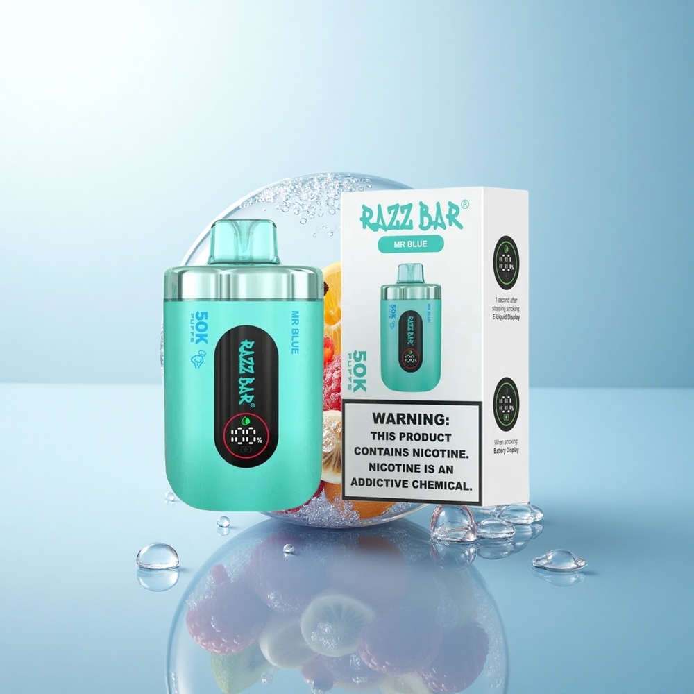 Razz Bar 50K Puffs Mr Blue Mesh 650mAh 2% Nikotyna