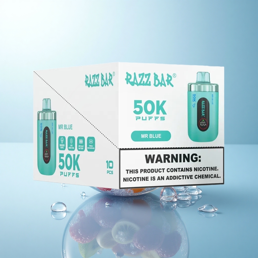 Razz Bar 50K Puffs Mr Blue Mesh 650mAh 2% Nikotyna
