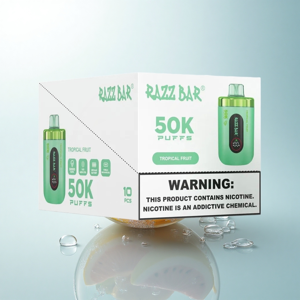 Razz Bar 50K Puffs Tropikalny Owoc 650 mAh 2% Nikotyna