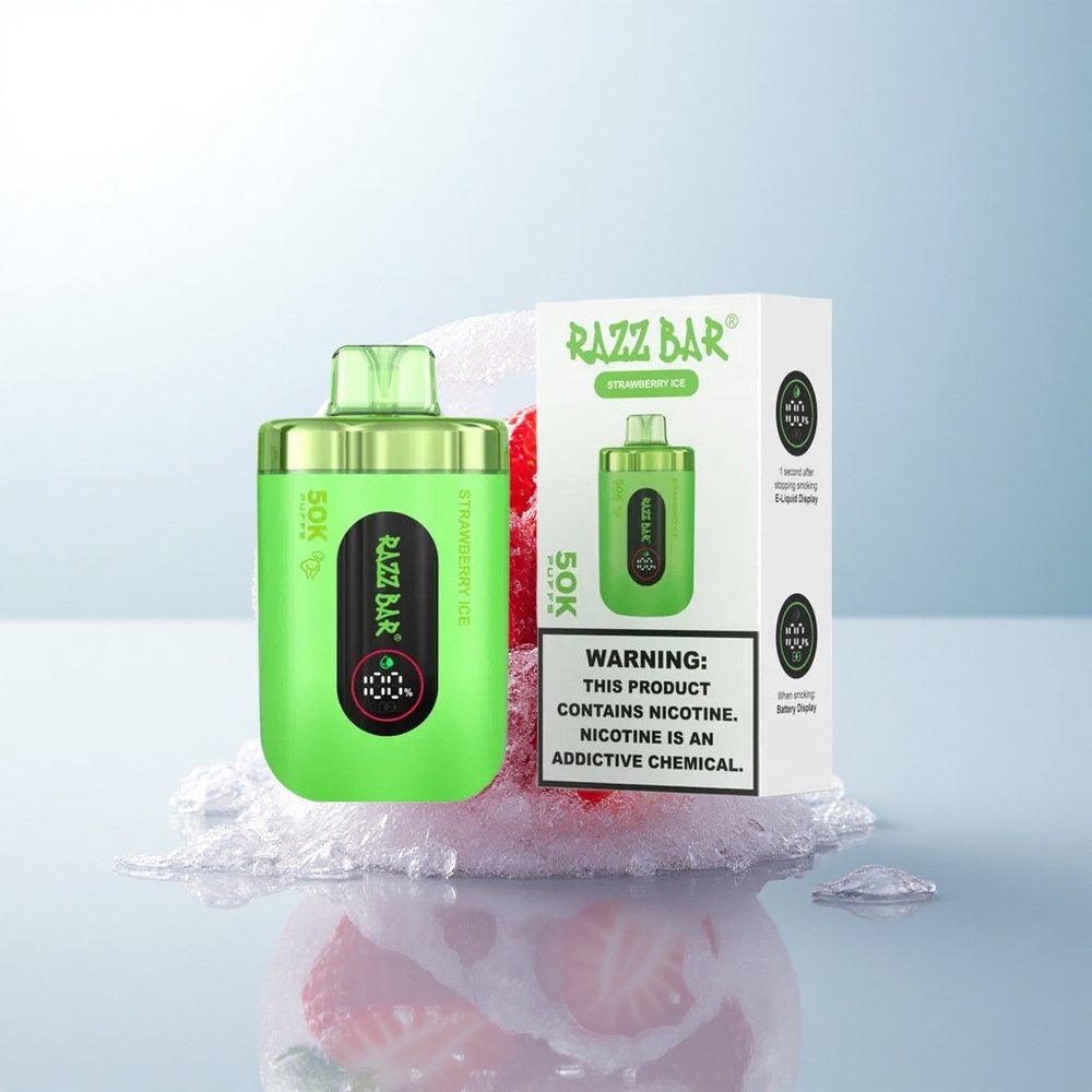 Razz Bar 50K Puffs Truskawkowy Lód 650 mAh 2% Nikotyna