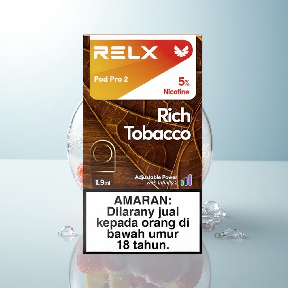 Relx Pod Pro 2 Vape Device Bogaty Tytoń 50mg/ml Nikotyna 1.9ml 3 Warianty Mocy