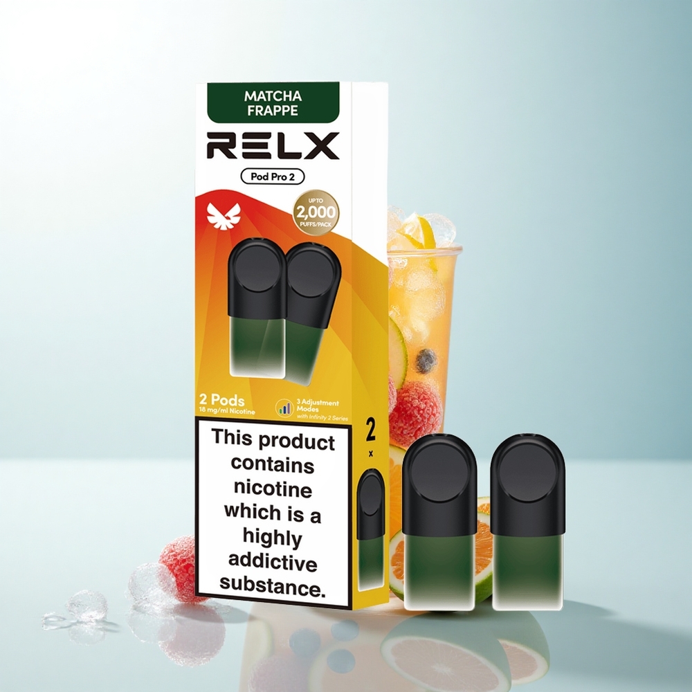 Relx Pod Pro 2 Vape Device Herbata Frappe Matcha 18mg nikotyny / 1,9ml / 3 tryby mocy