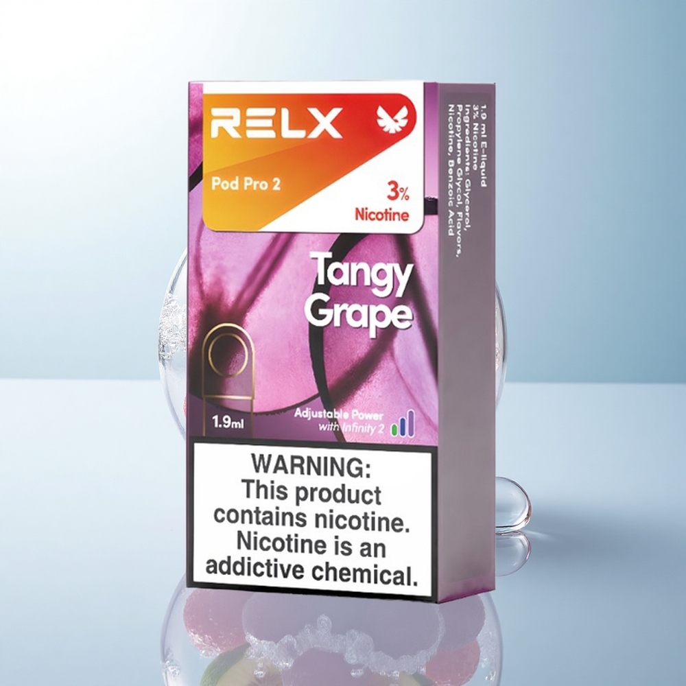 Relx Pod Pro 2 Vape Device Kwaśny Winogron 30mg/ml nikotyny 1,9ml 3 tryby napięcia