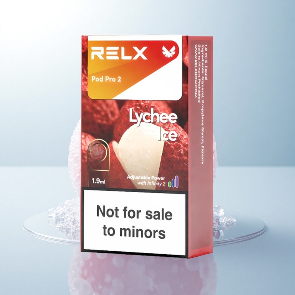 Relx Pod Pro 2 Vape Device Lodowica Liczi 0mg/ml Nikotyny 1.9ml 600 Puffów 3 Poziomy Mocy