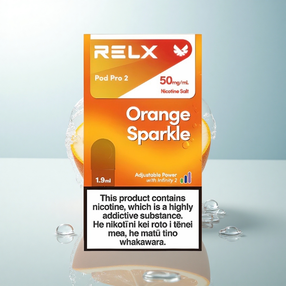 Relx Pod Pro 2 Vape Device Pomarańczowy Blask 50mg/ml Nikotyna 1.9ml 3 Napięcia