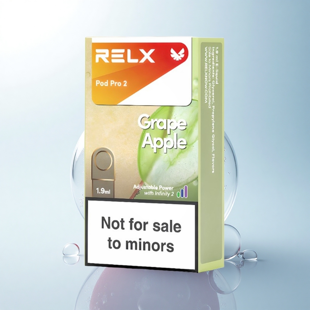 Relx Pod Pro 2 Vape Device Winogrono Jabłko 0mg/ml 1.9ml 2 szt./opakowanie
