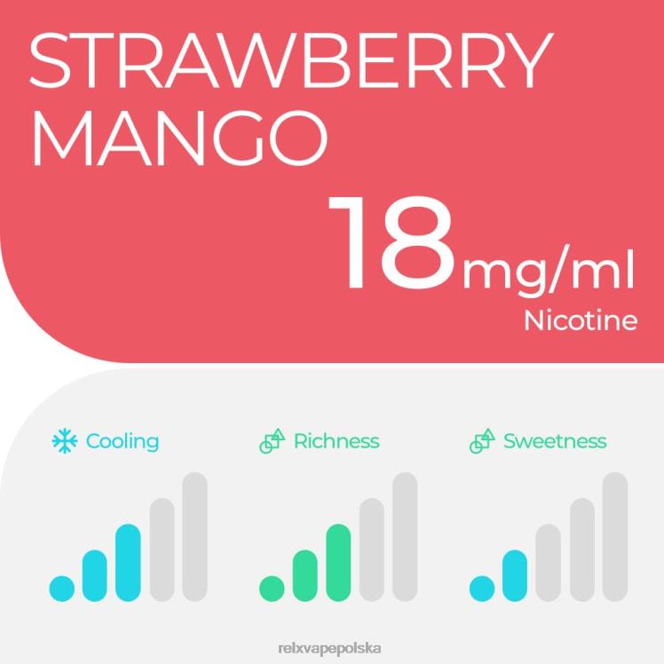 RELX vape shop - RELX pod pro - 2 kapsuły mango truskawkowe FVPJ3
